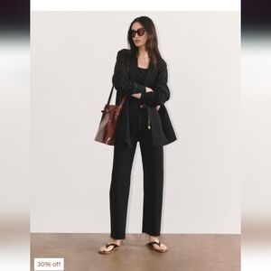 Everlane The Way High Jeans Organic Cotton Black Raw Hem Size 27 crop